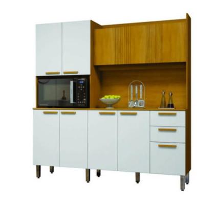 Imagem de Kit de Cozinha 10 Portas 2 Gavetas - Jean - CHF Móveis - Cinamomo/Branco