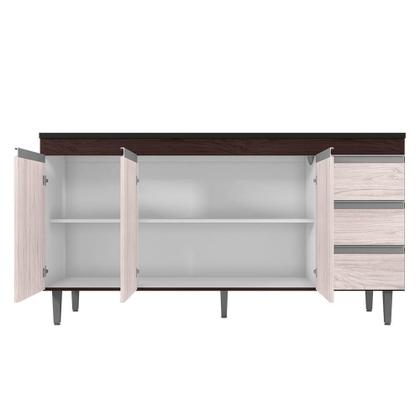 Imagem de Kit de Cozinha Andréia Balcão 150cm com Tampo MDP e Aéreo - AJL Móveis