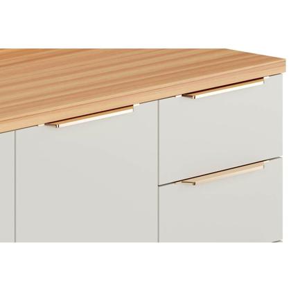 Imagem de Kit de Cozinha Completa 7 Peças Sauvignon (2Aéreos+2Balcões+1TorreQuente+2Complementos) C7P93 Amendoa/Grafite - Ronipa