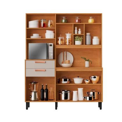 Imagem de Kit de Cozinha Itatiaia 6 Portas 2 Gavetas Off White Nápoles
