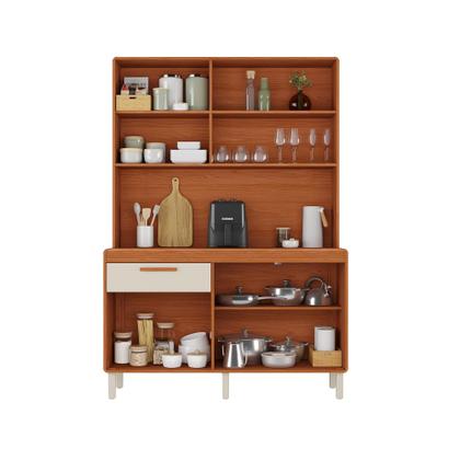 Imagem de Kit de Cozinha Itatiaia Dunas 140cm 5 Portas 1 Gaveta Cinamomo e Off White
