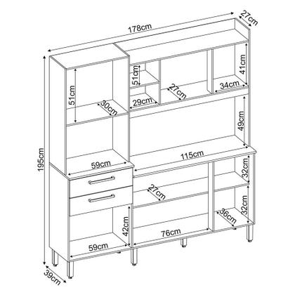 Imagem de Kit de Cozinha Select 6 PT 2 GV Amendola e Branco