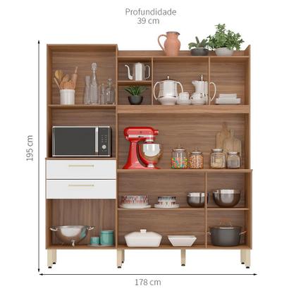 Imagem de Kit de Cozinha Select 6 PT 2 GV Amendola e Branco