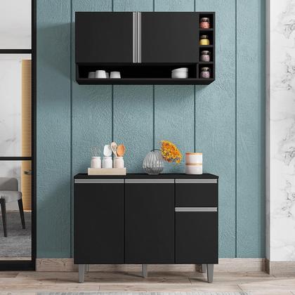 Imagem de Kit de Cozinha Vanessa Balcão com Tampo MDP e Aéreo - AJL Móveis