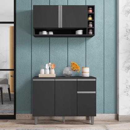 Imagem de Kit de Cozinha Vanessa Balcão com Tampo MDP e Aéreo - AJL Móveis