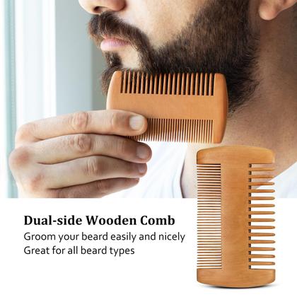 Imagem de Kit de crescimento de barba RAFFIN para homens com ceras e óleo para bigode