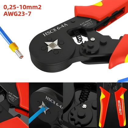 Imagem de Kit De Crimpagem De Terminais Tubulares 0.08-16mm² HSC8 Alicates De Crimpagem Elétrica Conjuntos De