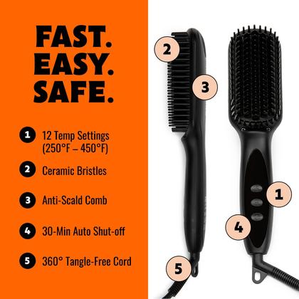 Imagem de Kit de cuidado de barba Tame The Wild Pro com alisador aquecido