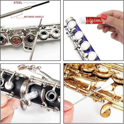 Imagem de Kit de cuidado de flauta, conjunto completo SKYNEO com escova, cotonete, haste e muito mais