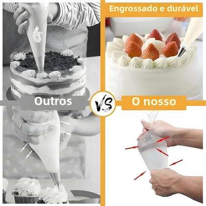 Imagem de Kit De Decoração De Bolos 20/26/42 Peças Com Bicos De Aço Inoxidável, Sacos De Confeitar De Silicone
