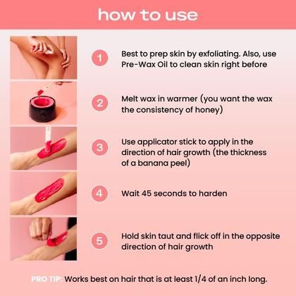 Imagem de Kit de depilação KoluaWax Premium para mulheres com aquecedor e pacote com 4 miçangas