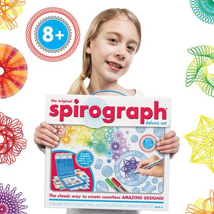 Imagem de Kit de desenho Kahootz Spirograph Deluxe com estojo de 8 anos ou mais