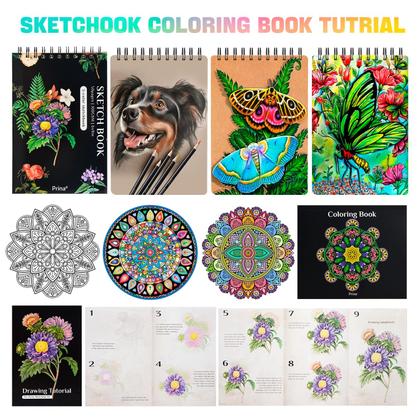 Imagem de Kit de desenho para esboçar PRINA 81 com lápis e caderno de desenho