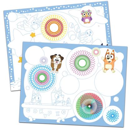 Imagem de Kit de desenho Spirograph Cyclex Bluey com adesivos para crianças a partir de 5 anos