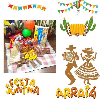 Imagem de Kit de Doces de festa junina p/ 5 pessoa com 25 Itens cada