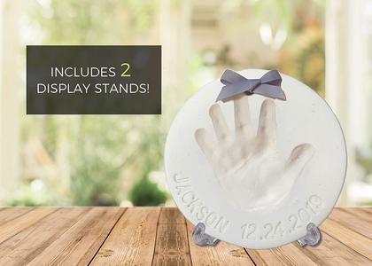 Imagem de Kit de enfeite de lembrança com impressão de mão de bebê Baby Mushroom