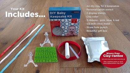 Imagem de Kit de enfeite de lembrança com impressão de mão de bebê Baby Mushroom