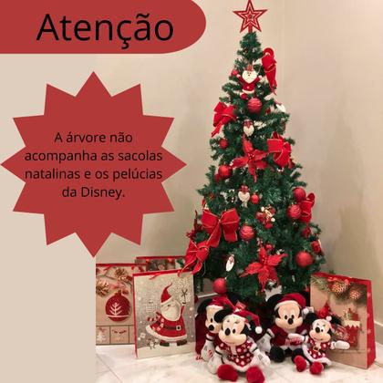 Imagem de Kit de Enfeites Completo P/ Árvore de Natal Pisca Led 1,50MT