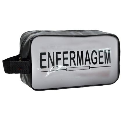 Imagem de Kit de Enfermagem Aparelho de  Pressao Estetoscopio Necessaire Transparente Medidor Glicose Multi Estagio Premium