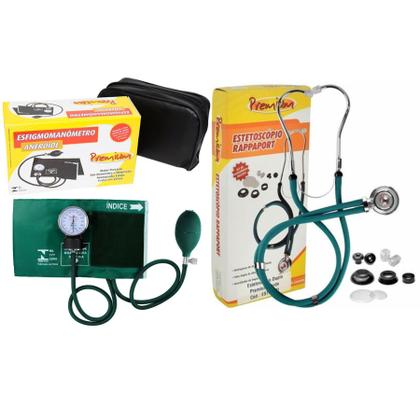 Imagem de Kit de enfermagem com esfigmo esteto e bolsa transparente completo