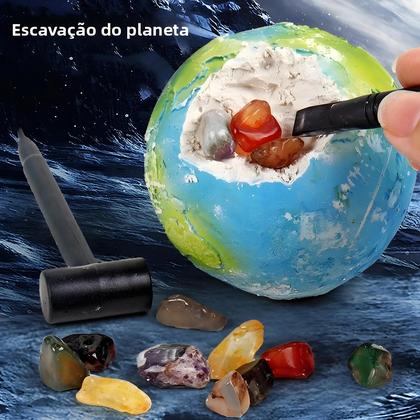 Imagem de Kit De Escavação De Planetas Do Sistema Solar, Quebra-Cabeça Interativo De Escavação De Gemas,