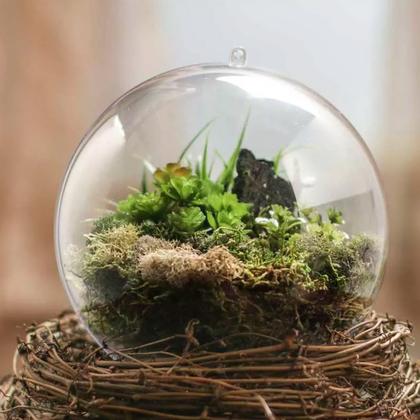 Imagem de Kit De Esferas Acrílicas Transparente Com Corrente Bolinha