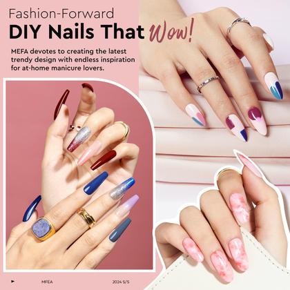 Imagem de Kit de esmalte de gel MEFA 56 unidades com secador de unhas U V Light 48W