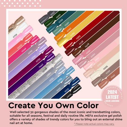 Imagem de Kit de esmalte de gel MEFA 56 unidades com secador de unhas U V Light 48W