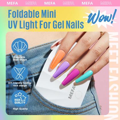 Imagem de Kit de esmalte de gel MEFA de 12 cores com luz UV, conjunto de 19 unidades