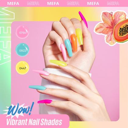 Imagem de Kit de esmalte de gel MEFA de 12 cores com luz UV, conjunto de 19 unidades