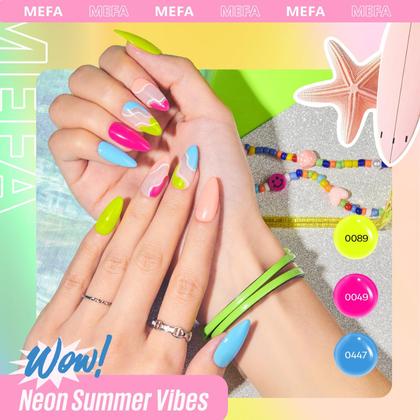 Imagem de Kit de esmalte de gel MEFA de 12 cores com luz UV, conjunto de 19 unidades