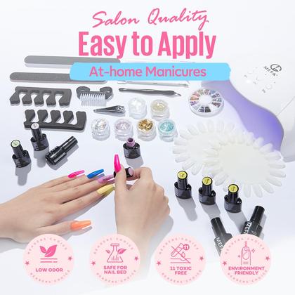 Imagem de Kit de Esmalte em Gel MEFA 54 Unidades com Luz UV - 32 Cores