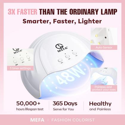 Imagem de Kit de Esmalte em Gel MEFA 56 Peças com Luz UV - 32 Cores de 7ml