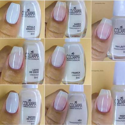 Imagem de Kit de Esmaltes Colorama Branquinhos 8ml