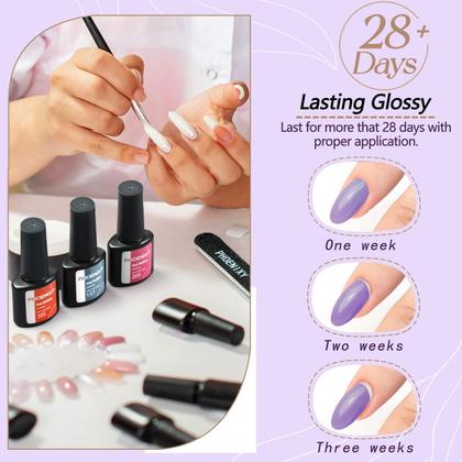 Imagem de Kit de Esmaltes em Gel PHOENIXY 48W - 44 Cores e 72 Efeitos com Luz UV