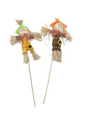 Imagem de Kit De Espantalhos De Palha C/ Palito Para Festas Junina Pequenos