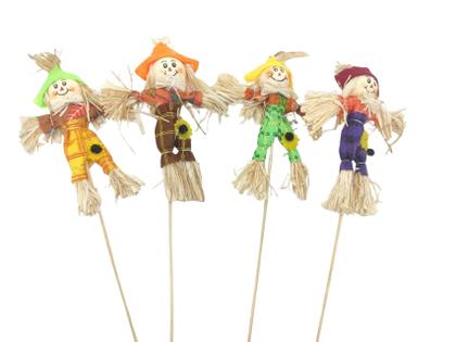 Imagem de Kit De Espantalhos De Palha C/ Palito Para Festas Junina Pequenos