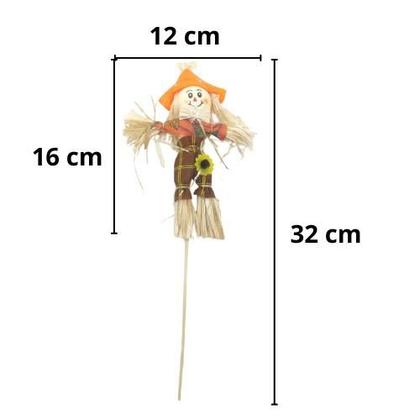 Imagem de Kit De Espantalhos De Palha C/ Palito Para Festas Junina Pequenos