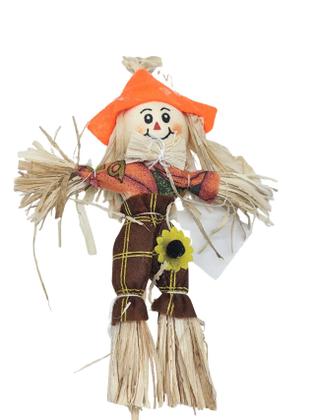 Imagem de Kit De Espantalhos De Palha C/ Palito Para Festas Junina Pequenos