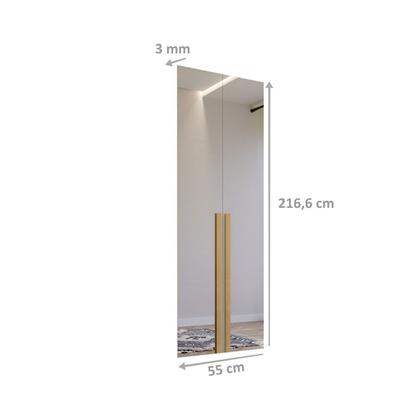 Imagem de Kit de Espelho para Guarda-Roupa Holanda Transparente