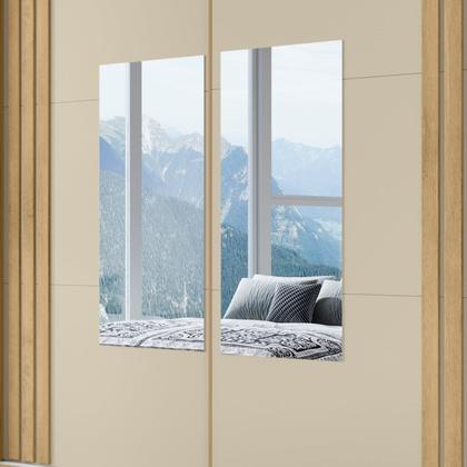 Imagem de Kit de Espelho para Guarda-Roupa Monte Carlo Transparente