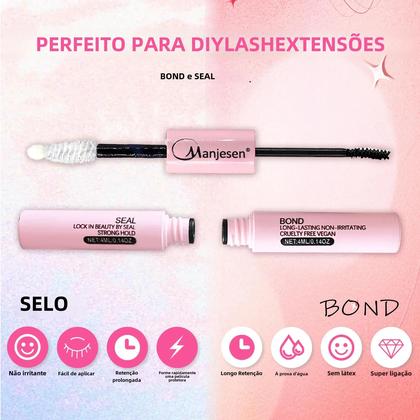 Imagem de Kit de Extensão de Cílios com 200 Peças - Cola, Pinças e Ferramentas