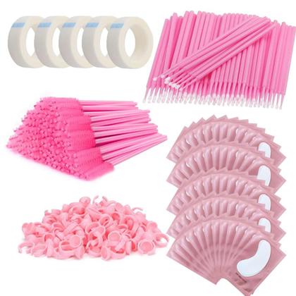 Imagem de Kit De Extensão De Cílios Com Cílios, Micro Pincel, Fita, Cola, Anel, Patches Para Olhos,