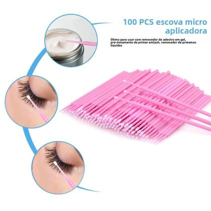 Imagem de Kit De Extensão De Cílios Com Cílios, Micro Pincel, Fita, Cola, Anel, Patches Para Olhos,