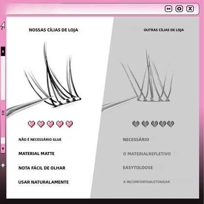 Imagem de Kit De Extensão De Cílios DIY Autoadesivo GROINNEYA Cílios Em Grupo Pré-Colados Sem Necessidade De