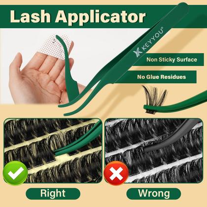 Imagem de Kit de extensão de cílios KEYYOU 280 unidades Soft Clusters 100D Curl