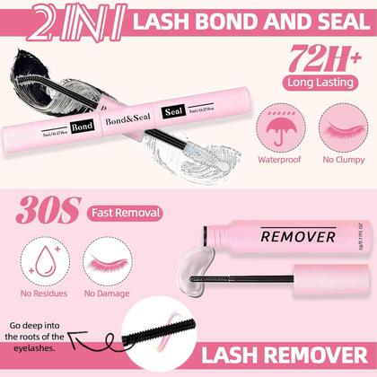 Imagem de Kit de extensão de cílios QUKLOGEN DIY Wispy Lash 570 unidades D Curl