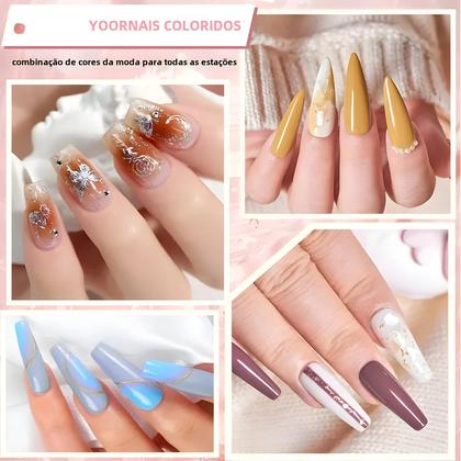 Imagem de Kit de Extensão de Unhas em Gel UV - Conjunto de Manicure com Ferramentas Acrílicas