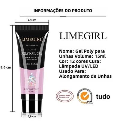 Imagem de Kit de Extensão de Unhas em Gel UV - Conjunto de Manicure com Ferramentas Acrílicas