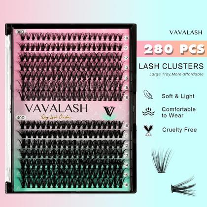 Imagem de Kit de Extensões de Cílios DIY VAVALASH  280 Clusters Individuais 